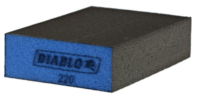Diablo ENDURA-BOND Flat Edge Sanding Block, 4 in L, 2-1/2 in W, 220 Grit, Ultra Fine