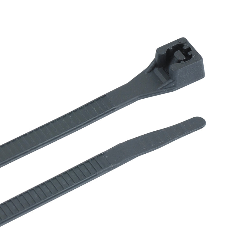 Gardner Bender Cable Tie, 1/4 in Max Bundle Dia, Double-Lock Locking, 6/6 Nylon, Black, 8 in L