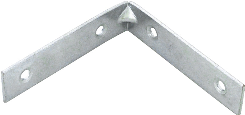 ProSource Corner Brace, 3 in L, 3 in W, 3/4 in H, Steel, Zinc-Plated, 2.6 mm Thick Material