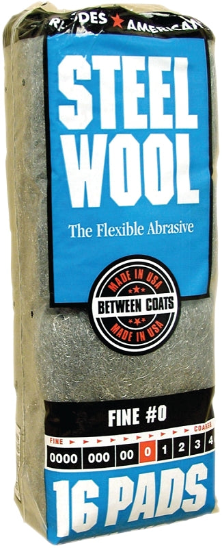 Homax Steel Wool, #0 Grit, Fine, Gray