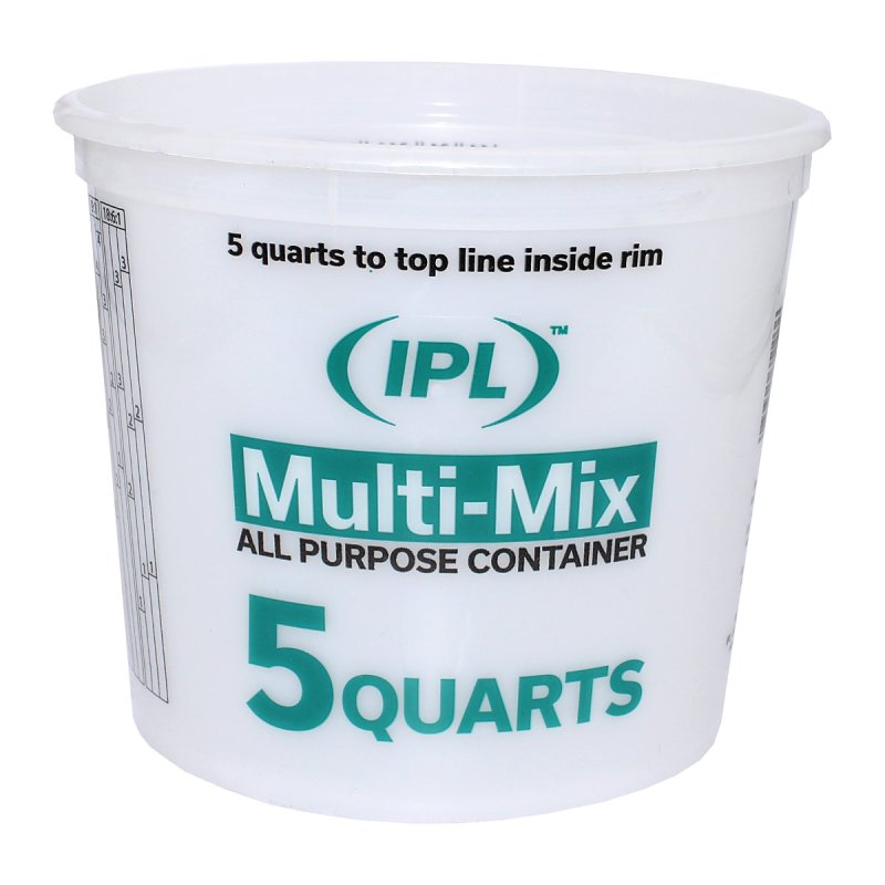 Leaktite-IPL Plastics Disposable Paint Container, 5 qt Capacity, HDPE, Clear