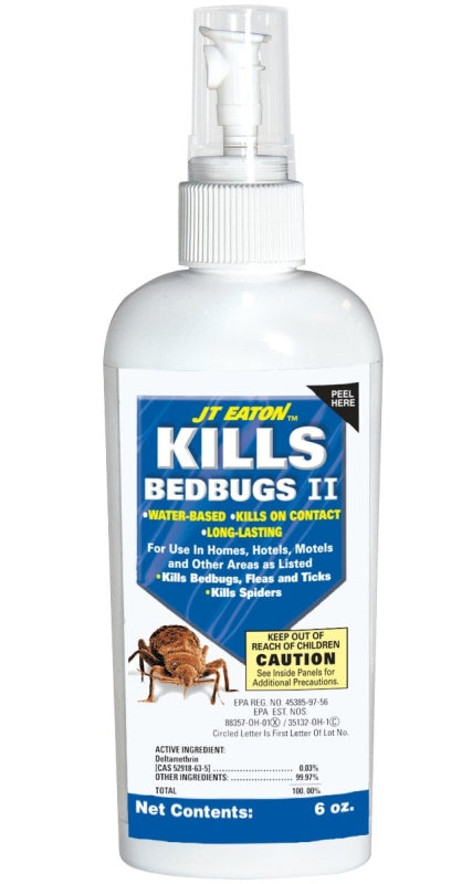J.T. Eaton 207-W6Z Bed Bug Insecticide, Liquid, Spray Application, 6 oz, Bottle