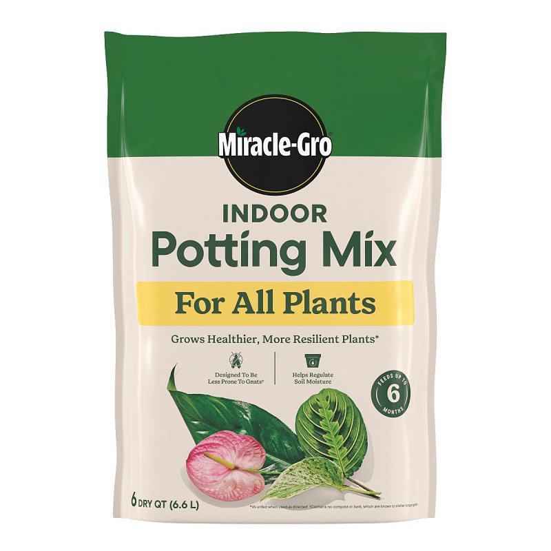 Miracle-Gro Indoor Potting Mix, 6 qt Bag