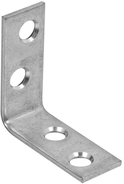 National Hardware 115BC Series Corner Brace, 1-1/2 in L, 5/8 in W, Steel, Zinc, 0.08 Thick Material