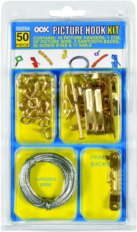 OOK Conventional Hanger Hook Kit, 10 to 50 lb, Steel
