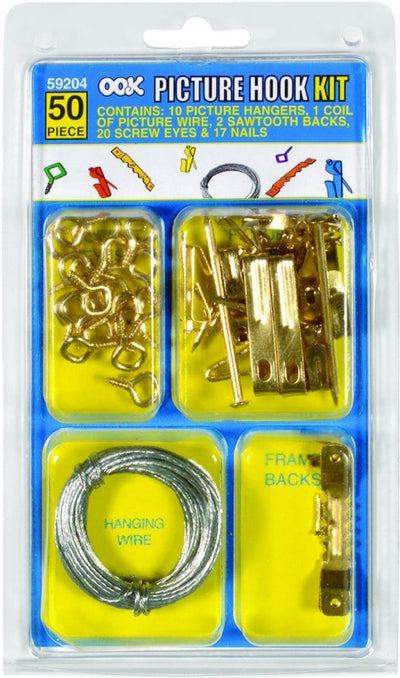 OOK Conventional Hanger Hook Kit, 10 to 50 lb, Steel