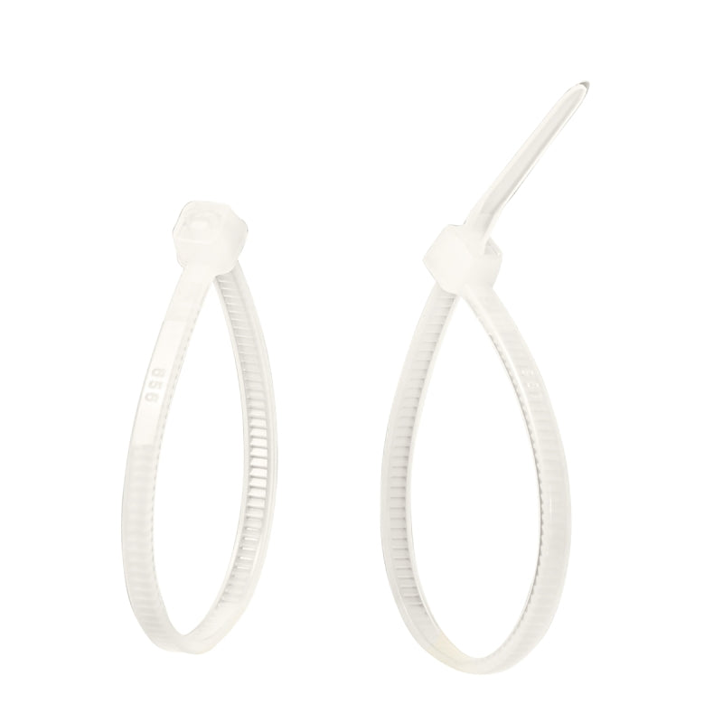 Gardner Bender Cable Tie, 6/6 Nylon, Natural, 4 in L, 100/PK