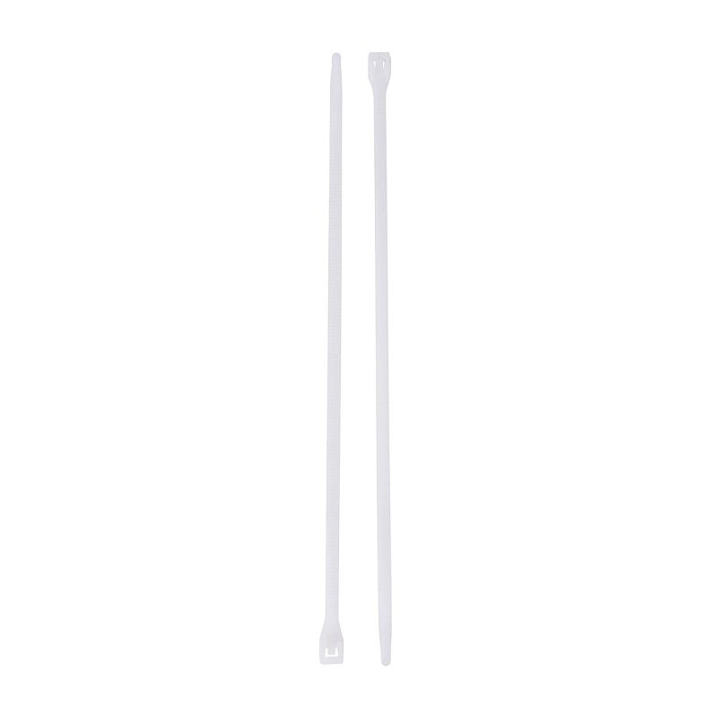 Gardner Bender Cable Tie, 2 in Max Bundle Dia, Double-Lock Locking, 6/6 Nylon, Natural, 8 in L, 100/PK