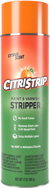 Citristrip ECSG807 Paint and Varnish Stripper, Gel, Orange, 17 oz Aerosol Can