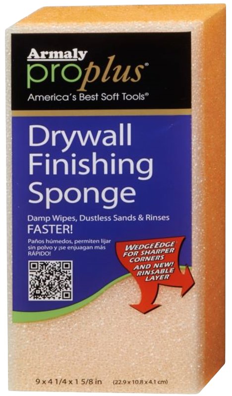 Armaly ProPlus 00610 Sanding Sponge, 9 in L, 4-1/4 in W, 1-5/8 in Thick