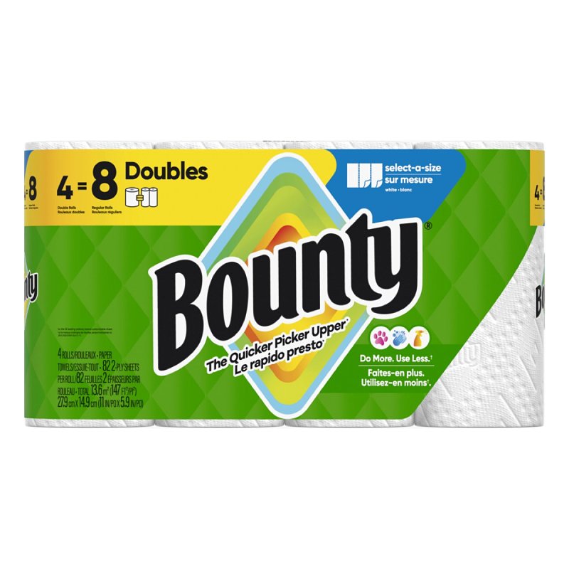 Bounty Paper Towel, 11 in L, 6 in W, 2-Ply