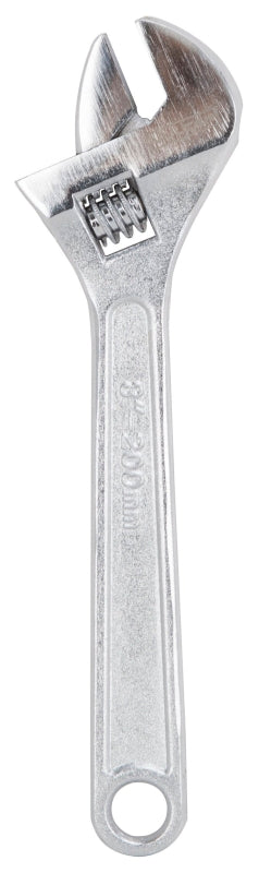 Vulcan Adjustable Wrench, 8 in OAL, Steel, Chrome