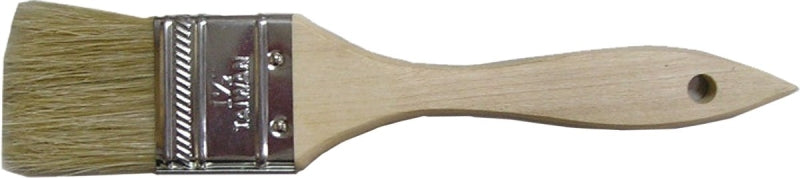 ProSource Paint Brush, 1-1/2 in W, Chip Brush, White Chinese Bristle Bristle, Plain Grip Handle