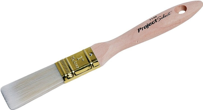 Linzer WC Paint Brush, 1 in W, 2-1/4 in L Bristle, Varnish Handle