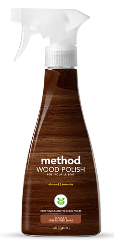 Method Wood Polish Spray, Almond, 14 oz