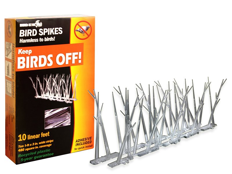 Bird-X SP-10-NR Bird Spike Kit, 10 ft Coverage, 2-1/2 in W