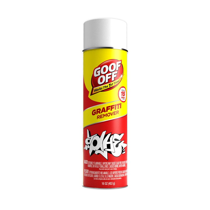 Goof Off FG673 Graffiti Remover, Liquid, Aromatic, Clear, 16 oz Aerosol Can