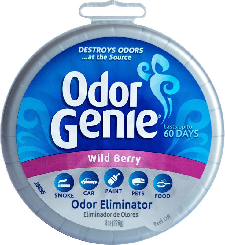 Odor Genie Odor Eliminator, 8 oz, Wild Berry, 300 sq-ft Coverage Area, 60-Day Freshness