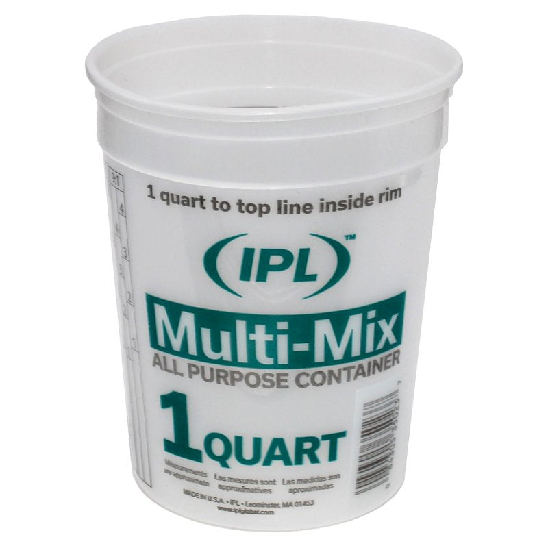 Leaktite-IPL Plastics 1044426 Multi-Mix Container, 1 qt Capacity, HDPE, Clear