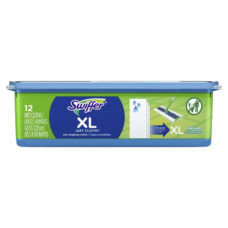 Swiffer 74471 Sweeper Wet Mopping Pad, XL Headband, Cellulose/Polyester/Polypropylene