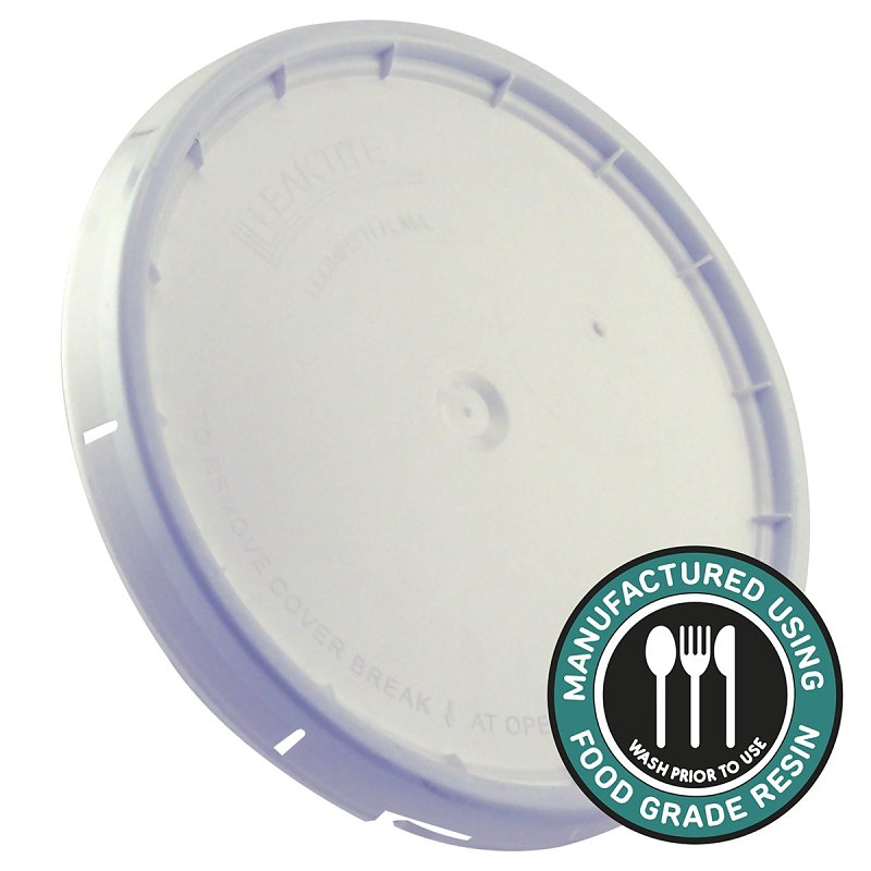 Leaktite-IPL Plastics 1044600 Bucket Lid, HDPE, White