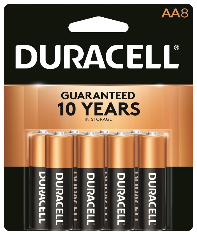 Duracell COPPERTOP Series Battery, 1.5 V Battery, AA Battery, Alkaline, Manganese Dioxide
