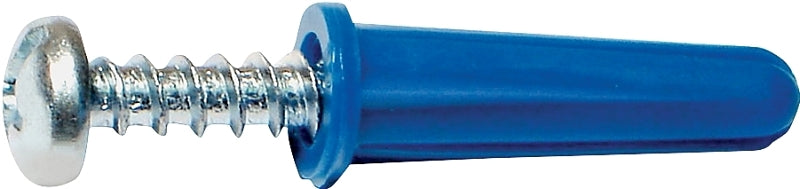 Midwest Fastener Conical Anchor with Screw, #10-12 Thread, 1 in L, Plastic