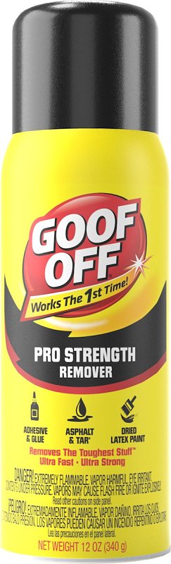 Goof Off FG658 Multi-Purpose Latex Paint Remover, Liquid, Solvent, Colorless, 12 oz Aerosol Can