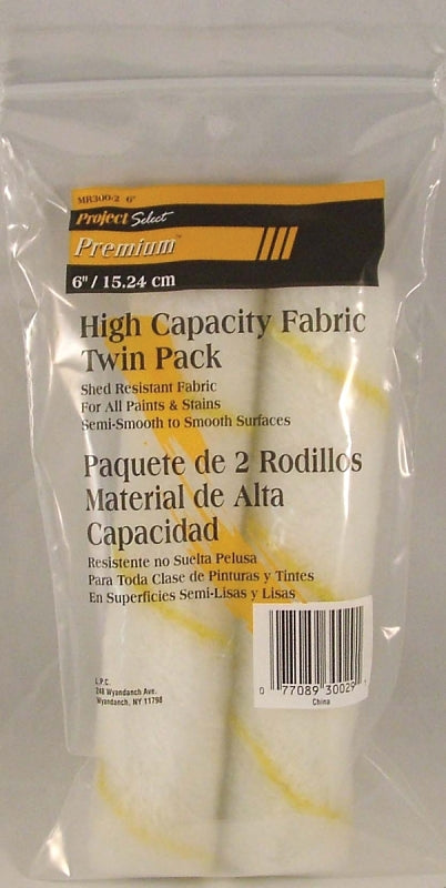 Linzer Roller Cover, 3/8 in Thick Nap, 6 in L, Pro Stripe Woven Cover