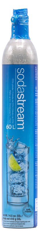 Sodastream Carbonating Cylinder, Specifications: 60 L Capacity, Aluminum