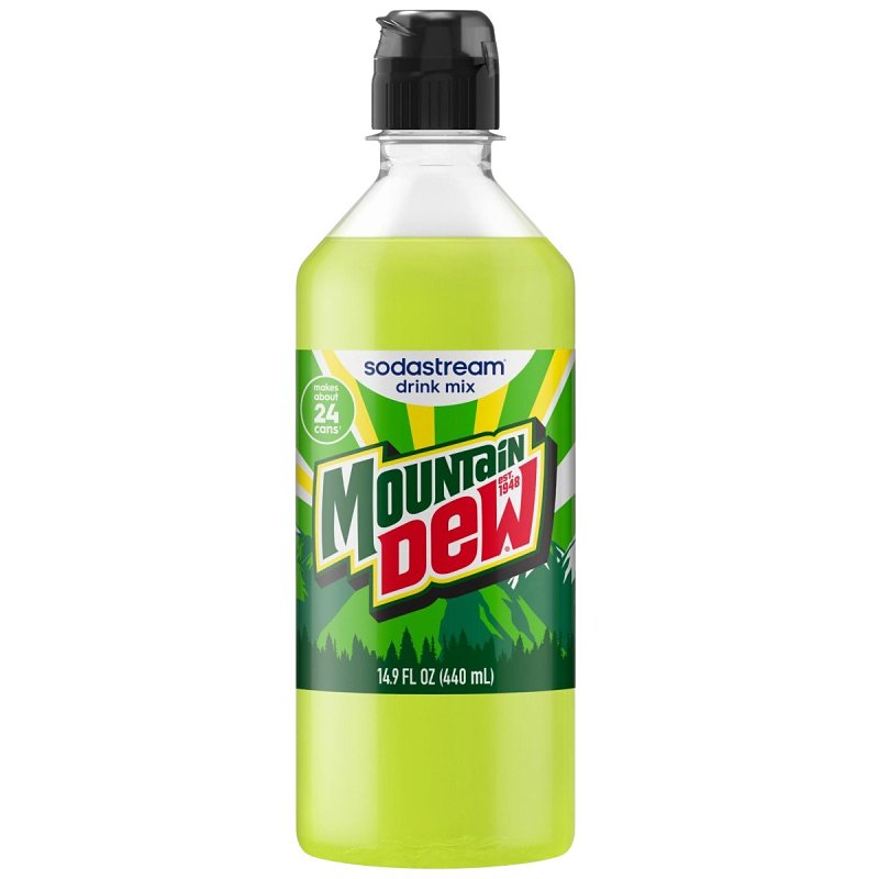 SodaStream Mountain Dew soda mix 440ml bottle