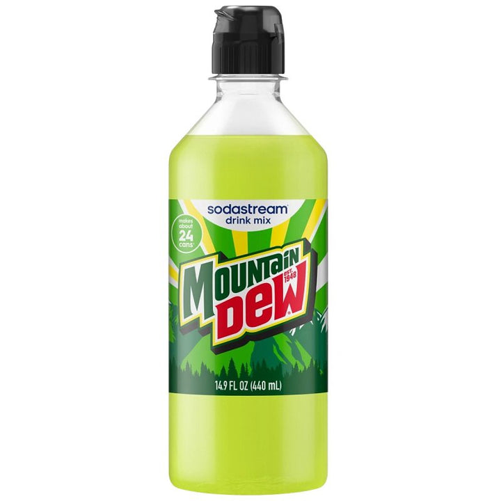 SodaStream Mountain Dew soda mix 440ml bottle