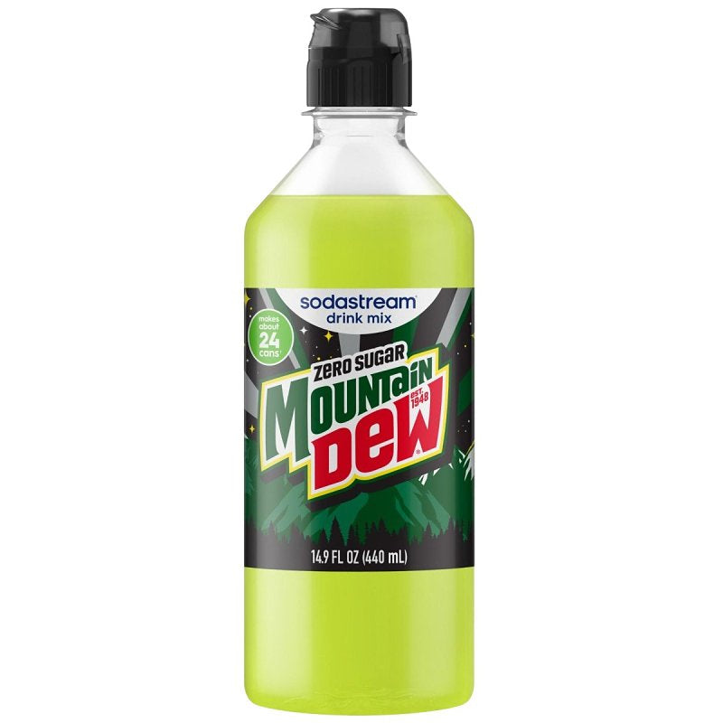 SodaStream Mountain Dew Zero soda mix 440ml bottle