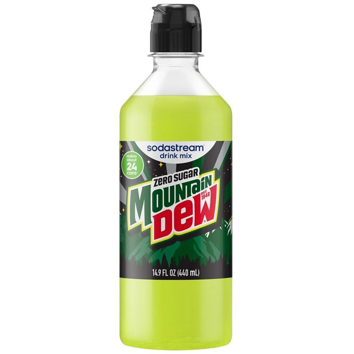 SodaStream Mountain Dew Zero soda mix 440ml bottle