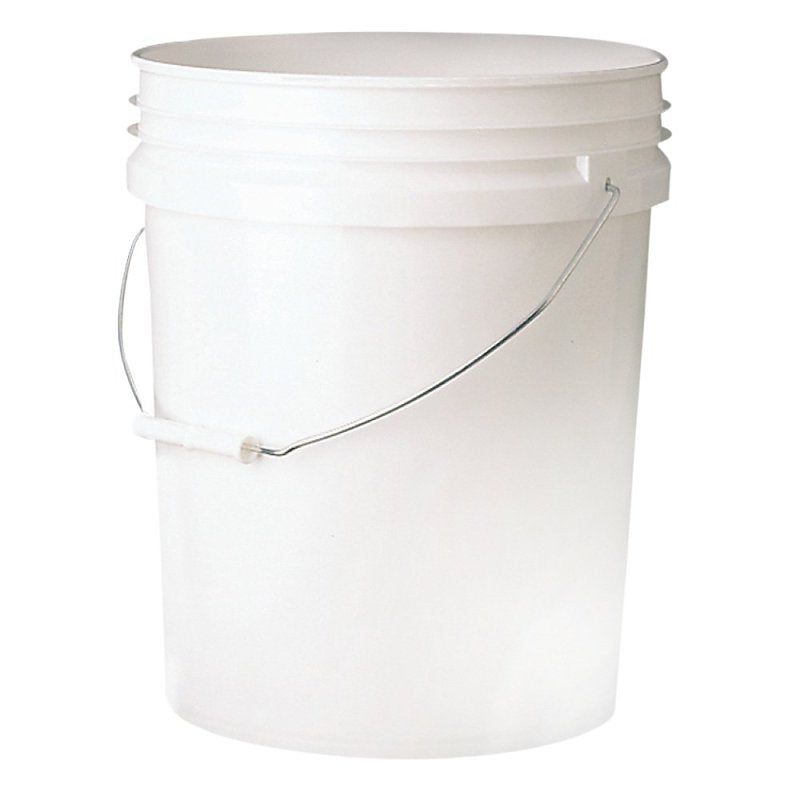 Leaktite-IPL Plastics Paint Pail, 5 gal Capacity, HDPE, White