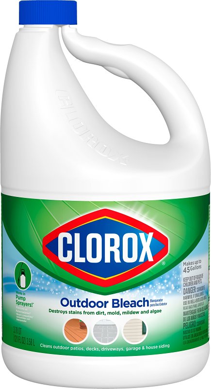 Clorox ProResults Outdoor Bleach, 121 oz, Liquid, Bleach, Pale Yellow