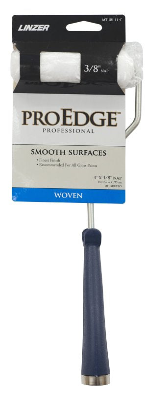 Linzer Mini Roller, 3/8 in Nap, Fabric Cover, Threaded Handle, 4 in L Roller