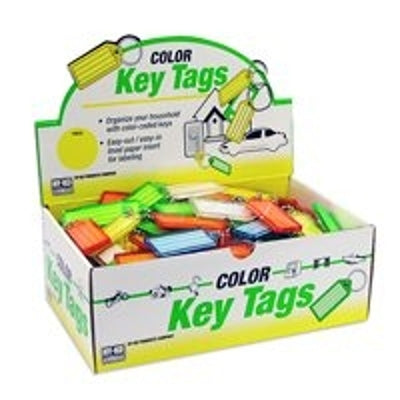 Hy-Ko Key Identification Tag, Plastic, 100/PK