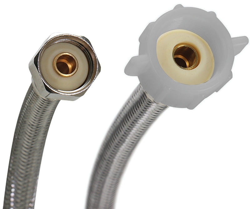 Fluidmaster B4T20 Toilet Connector, 20 in L, 1/2 in Inlet, FIP Inlet, 7/8 in Outlet, Ballcock Outlet