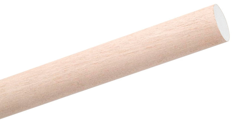 Waddell Dowel Rod, Round, 1/2 in Dia, 36 in L, Hardwood