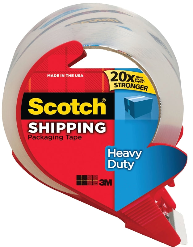 Scotch Series Packaging Tape, 38.2 yd L, Clear, 1.88 in W, 3.1 mil, Polypropylene Backing