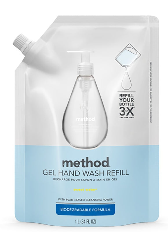 Method Gel Hand Wash Refill, Sweet Water, 34 oz