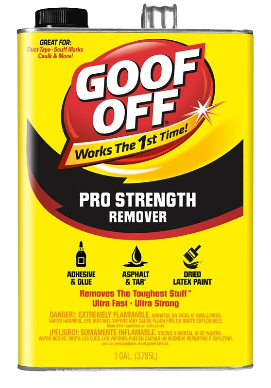 Goof Off FG657 Multi-Purpose Latex Paint Remover, Liquid, White, 1 gal Can
