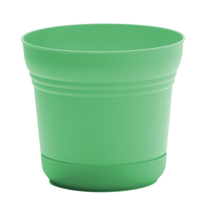 Bloem Saturn Series SP1236 Planter, 12 in Dia, Mint Green