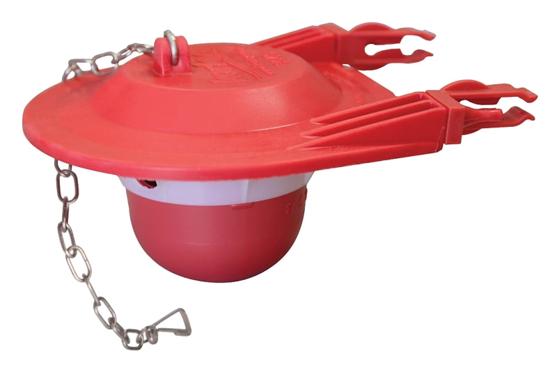 Korky Toilet Flapper, Specifications: 3 in Size, Rubber, Red, For: Large 3 in Flush Valves and Toilets