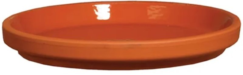 Border Concepts 801685 German Inner Glazed Saucer, 3-1/2 in Dia, Clay, Red