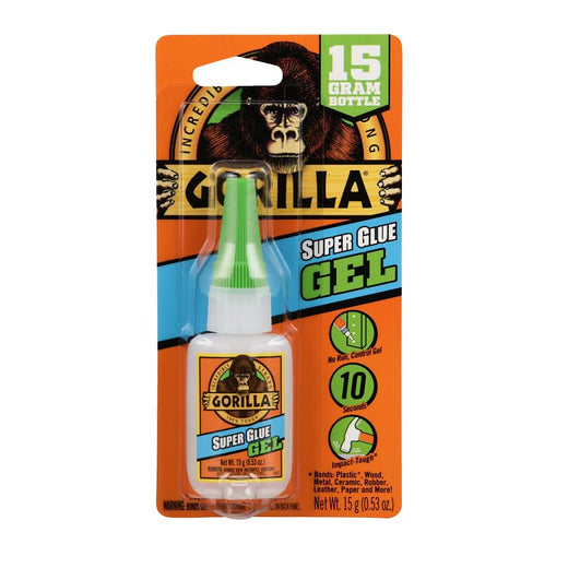 Gorilla Super Glue, Straw/White Water, Liquid, Irritating, 15 g, Bottle
