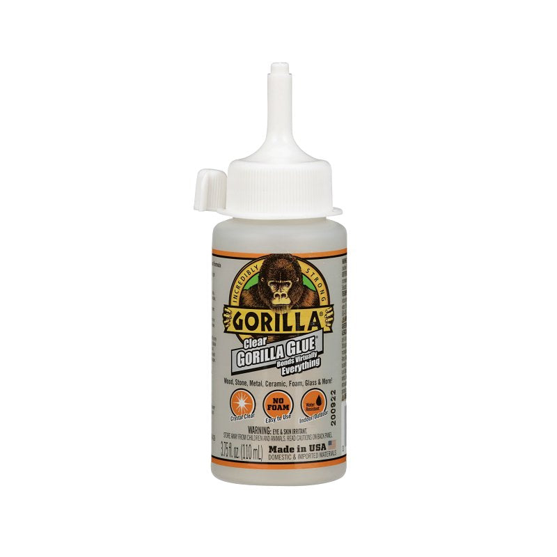 Gorilla 4537502 Glue, Clear, 3.75 oz Bottle
