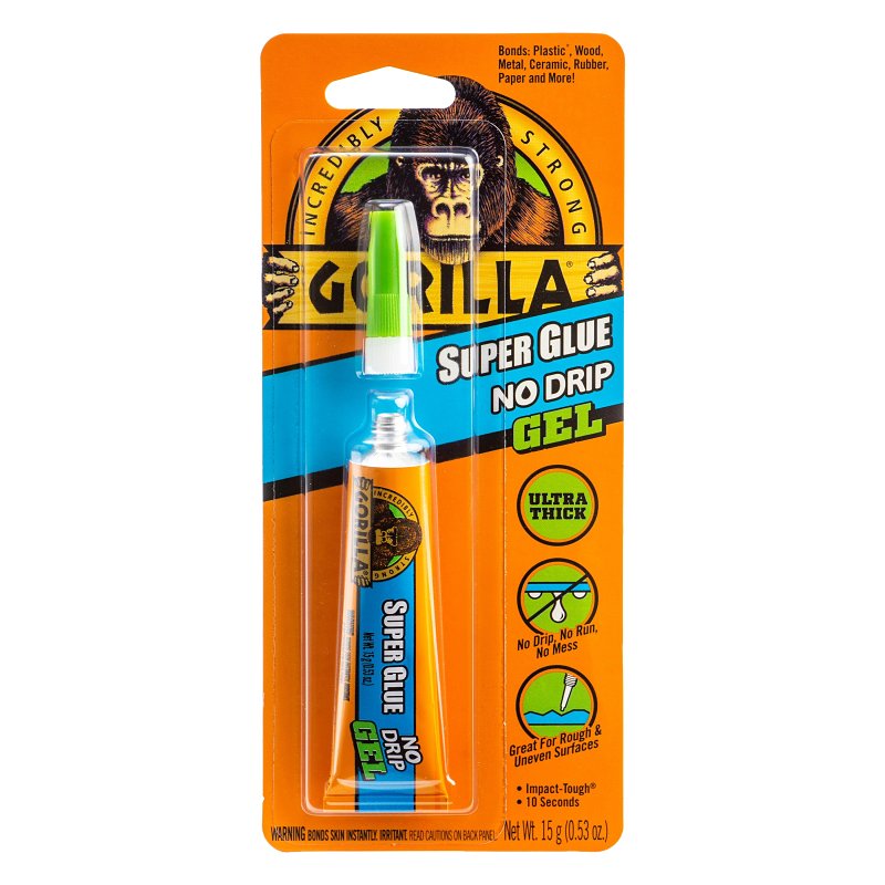 Gorilla 109804 Super Glue, Gel, Clear, 15 g Tube