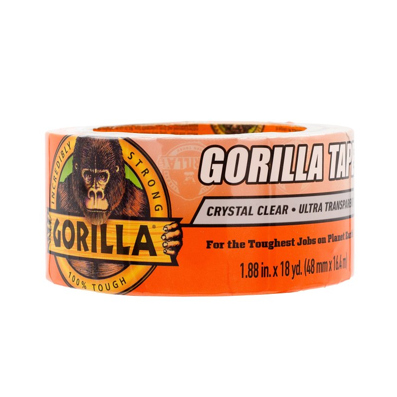 Gorilla 6060002 Tape, 18 yd L, 1.88 in W, Clear
